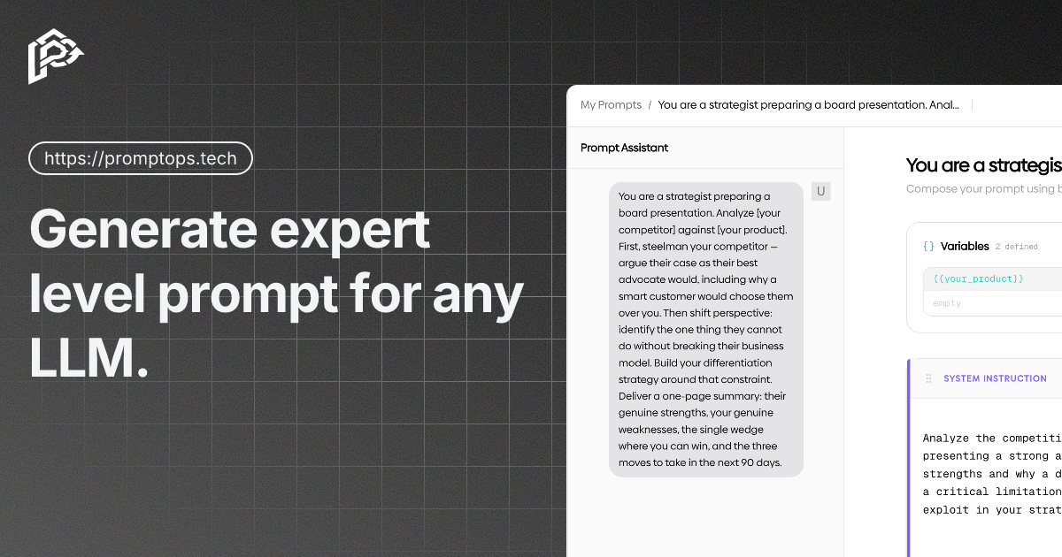 PromptOps — AI Prompt Generator for Any Task